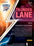 2023-24 Shai Gilgeous-Alexander Panini Select THUNDER LANE SILVER Oklahoma City Thunder #11