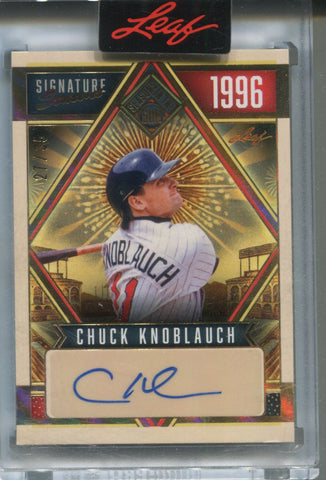 2025 Chuck Knoblauch Leaf Seasons In The Sun SIGNATURE SEASONS AUTO 27/35 AUTOGRAPH #SSE-CK1 Minnesota Twins