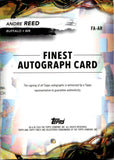 2024 Andre Reed Topps Finest BLUE REFRACTOR AUTO 55/99 AUTOGRAPH #FA-AR Buffalo Bills HOF