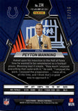 2023 Peyton Manning Panini Mosaic BLUE SPARKLE HALL OF FAME 67/96 #274 Indianapolis Colts HOF