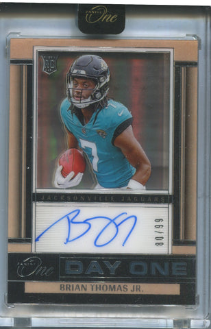 2024 Brian Thomas Jr. Panini One ROOKIE DAY ONE AUTO 80/99 AUTOGRAPH #132 Jacksonville Jaguars
