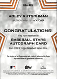 2023 Adley Rutschman Topps Series 1 ROOKIE BASEBALL STARS AUTO AUTOGRAPH #BSA-SRU Baltimore Orioles
