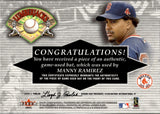 2001 Manny Ramirez Fleer Platinum LUMBERJACKS BAT RELIC #_MARA Boston Red Sox 1