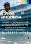 2020 Randy Arozarena Topps Stadium Club Chrome ROOKIE REFRACTOR RC #299 Tampa Bay Rays