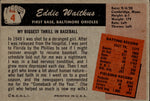 1955 Eddie Waitkus Bowman #4 Baltimore Orioles BV $20