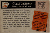 1955 Frank Malzone Bowman ROOKIE RC #302 Boston Red Sox BV $30