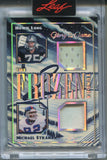 2025 Howie Long Michael Strahan Leaf Glory of the Game THE FROZEN TUNDRA DUAL JERSEY 03/35 RELIC #FT-6 Raiders Giants HOF