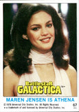 1978 Maren Jensen is Athena Topps Battlestar Galactica #67 1
