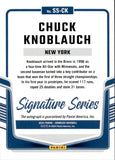 2024 Chuck Knoblauch Panini Donruss ORANGE LASER SIGNATURE SERIES AUTO 11/25 AUTOGRAPH #SS-CK New York Yankees