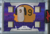 2025 Bill Mazeroski Leaf Spectacular PURPLE FOIL UNI4MITY QUAD JERSEY 5/5 RELIC #U-2 Pittsburgh Pirates HOF