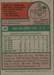 1975 Carlton Fisk Topps #80 Boston Red Sox HOF