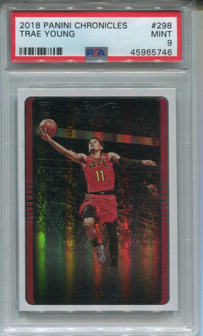 2018-19 Trae Young Panini Chronicles STUDIO ROOKIE RC PSA 9 #298 Atlanta Hawks 5746