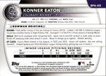 2025 Konner Eaton Bowman 1ST BOWMAN YELLOW PAPER PROSPECT 31/50 RETAIL #BOA-KE Colorado Rockies