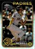 2024 Jackson Merrill Topps Chrome Logofractor ROOKIE RC #207 San Diego Padres