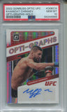 2022 Khamzat Chimaev Donruss Optic HOLO OPTI-GRAPHS AUTO AUTOGRAPH PSA 10 #OGK-CH Welterweight 4968