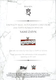 2025 Sami Zayn Topps Royalty WWE PURPLE FOIL JUMBO SHIRT AUTO 19/50 AUTOGRAPH RELIC #RYA-SZA Friday Night Smackdown