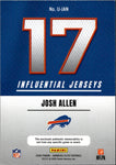 2025 Josh Allen Donruss Elite INFLUENTIAL JERSEY 576/799 RELIC #IJ-JAN Buffalo Bills
