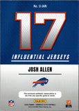 2025 Josh Allen Donruss Elite INFLUENTIAL JERSEY 576/799 RELIC #IJ-JAN Buffalo Bills