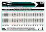 2012 Ichiro Suzuki Topps SP PHOTO VARIATION #537 Seattle Mariners HOF