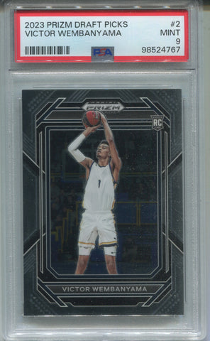 2023-24 Victor Wembanyama Panini Prizm Draft Picks ROOKIE RC PSA 9 #2 San Antonio Spurs 4767