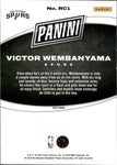 2023-24 Victor Wembanyama Panini Black Friday ROOKIE RC #RC1 San Antonio Spurs