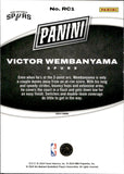 2023-24 Victor Wembanyama Panini Black Friday ROOKIE RC #RC1 San Antonio Spurs