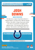 2023 Josh Downs Panini Donruss GREEN RATED ROOKIE AUTO AUTOGRAPH #345 Indianapolis Colts