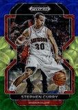 2022 Steph Curry Panini Prizm Draft Picks Choice BLUE YELLOW & GREEN PRIZM #45 Golden State Warriors 2