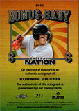 2025 Konnor Griffin Leaf Baseball Nation BLUE SHIMMER BONUS BABY ROOKIE AUTO 2/7 AUTOGRAPH #BA-KG1 Pittsburgh Pirates