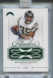 2025 Antonio Gates Panini Flawless EMERALD GREEN 5/5 #RF-AGS San Diego Chargers HOF