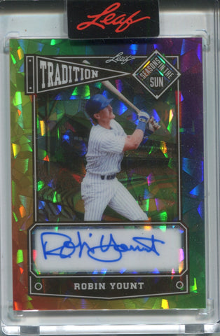 2025 Robin Yount Leaf Seasons In The Sun RAINBOW ICE TRADITION AUTO 09/10 AUTOGRAPH #T-RY1 Milwaukee Brewers HOF