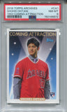 2018 Shohei Ohati Topps Archives 1993 COMING ATTRACTIONS ROOKIE RC PSA 8 #CA1 Anaheim Angels 6872