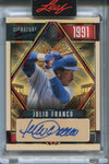 2025 Julio Franco Leaf Seasons In The Sun SIGNATURE SEASONS RED WHITE AND BLUE AUTO 4/6 AUTOGRAPH #SSE-JF1 Texas Rangers