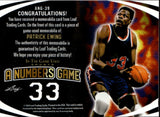 2024 Patrick Ewing Leaf In the Game Used PURPLE FOIL A NUMBERS GAME JERSEY 1/9 RELIC #ANG-39 New York Knicks