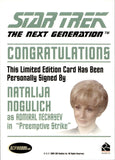 2011 Natalija Nogulich as Admiral Nechayev Rittenhouse The Complete Star Trek: The Next Generation Series 1 AUTO AUTOGRAPH #_NANO Preemptive Strike