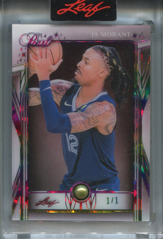 2025 Ja Morant Leaf Pearl RAINBOW FOIL 1/1 ONE OF ONE #28 Memphis Grizzlies
