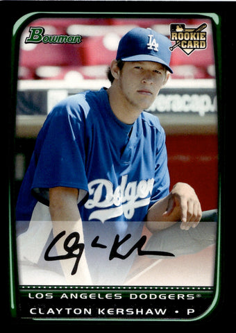 2008 Clayton Kershaw Bowman Draft Picks ROOKIE RC #BDP26 Los Angeles Dodgers 3