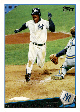 2009 Rickey Henderson Topps Updates & Highlights SP LEGEND VARIATION #UH318 New York Yankees HOF