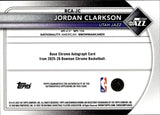 2025-26 Jordan Clarkson Bowman Chrome Mega Box YELLOW MOJO REFRACTOR AUTO 07/75 AUTOGRAPH #BCA-JC Utah Jazz