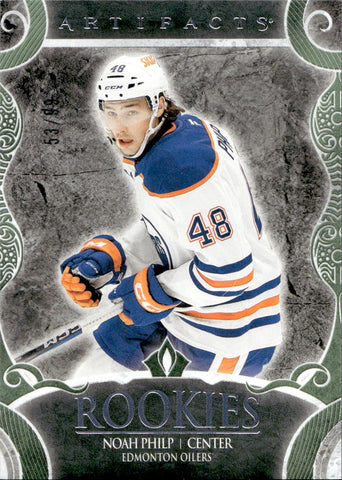 2024-25 Noah Philp Upper Deck Artifacts EMERALD ROOKIE 53/99 RC #212 Edmonton Oilers