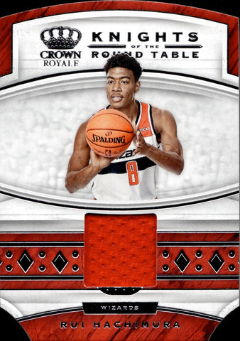2019-20 Rui Hachimura Panini Crown Royale KNIGHTS OF THE ROUND TABLE ROOKIE JERSEY Washington Wizards #KT-RH
