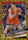 2023-24 Nikola Vucevic Donruss Optic Fast Brk GOLD DISCO JERSEY NUMBER 09/10 #127 Chicago Bulls