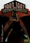1997-98 Tim Duncan Topps ROOKIE GENERATIONS DIE-CUT RC #G28 San Antonio Spurs HOF