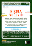 2023-24 Nikola Vucevic Donruss Optic Fast Brk GOLD DISCO JERSEY NUMBER 09/10 #127 Chicago Bulls