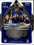 2020 Lamar Jackson Panini Spectra HYPER 72/75 #2 Baltimore Ravens