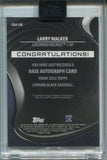 2022 Larry Walker Autograph Topps Chrome Black GREEN REFRACTOR 78/99 #CBA-LW AUTO COLORADO ROCKIES