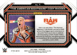 2023 "The American Nightmare" Cody Rhodes Panini Prizm WWE RUBY RED WAVE #1 Monday Night Raw