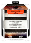 2023 Ian Whyte as Vetch Topps Finest Star Wars REFRACTOR AUTO AUTOGRAPH #FA-IW 2