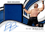 2023 Bron Brkker Panini Immaculate WWE PREMIUM JUMBO SHIRT AUTO 96/99 AUTOGRAPH RELIC #PM-BBK Friday Night Smackdown