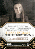 2023 Kerry Ingram as Shireen Baratheon Rittenhouse Game of Thrones ART AND IMAGES LEGACY AUTO AUTOGRAPH #NA
